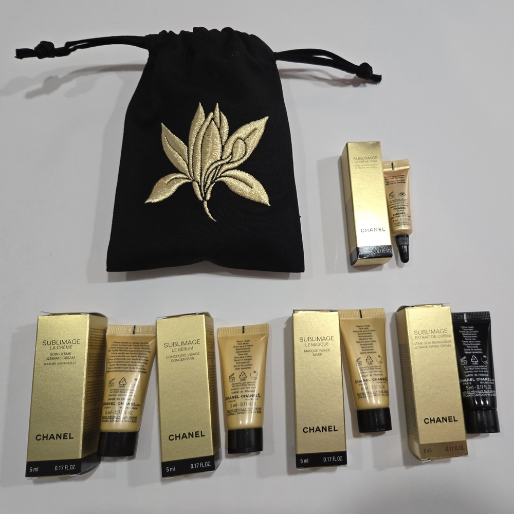 Chanel Sublimage 8 Pieces Travel Size Skincare Set With Sublimage Pouch - Picture 8 of 13